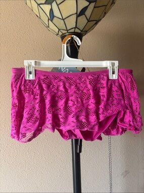 Kenneth Cole Reaction Fuchsia Crochet Swim Bikini 👙 Bottom